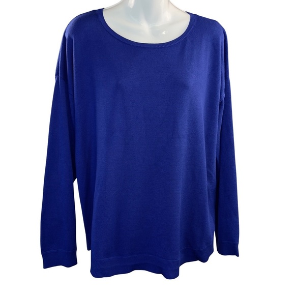 Spense Knits Cobalt Blue Scoop Neck Sweater Size XXL - Picture 1 of 12